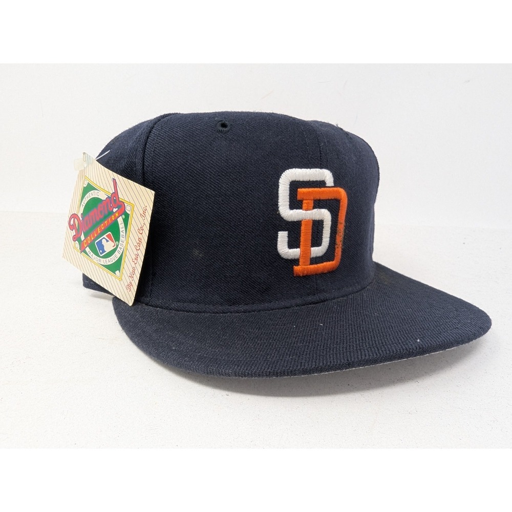 VINTAGE San Diego Padres Hat Cap Fitted Mens 6 3/4 Wool MLB Baseball New Era 90s